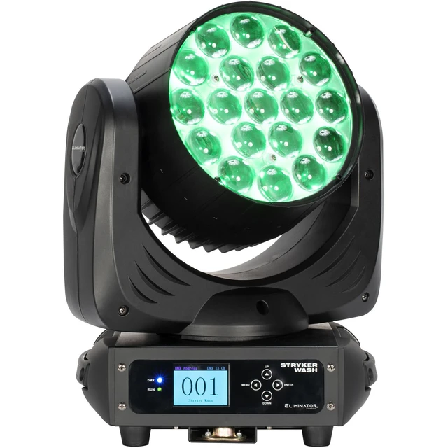 Alt view image 3 of 7 - (2) Eliminator Stryker Wash 228W Moving Head Bundle