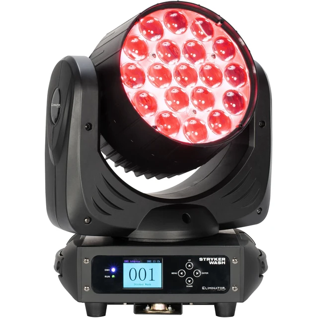 Alt view image 4 of 7 - (2) Eliminator Stryker Wash 228W Moving Head Bundle
