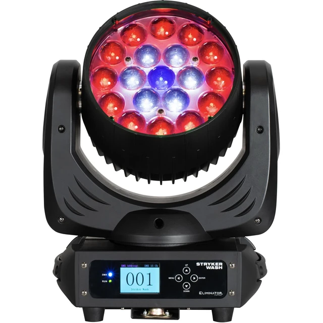 Alt view image 6 of 7 - (2) Eliminator Stryker Wash 228W Moving Head Bundle