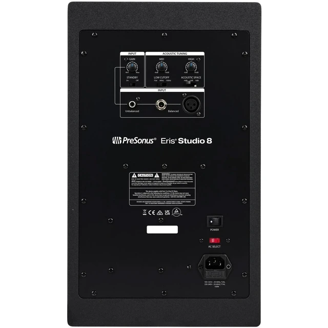 Alt view image 4 of 6 - (2) PreSonus Eris Studio 8 8-inch Powered Studio Monitor, Mackie Big Knob Passive, (2) 1/4 Cables Bundle