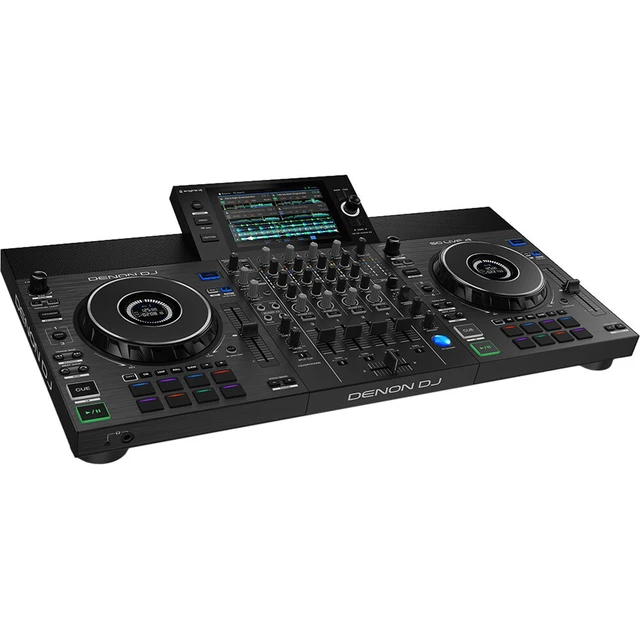 Alt view image 2 of 7 - Denon DJ SC Live 4 Standalone DJ Controller, Decksaver, Tascam TH-02, (2) XLR Cables, Shure SV100 Bundle