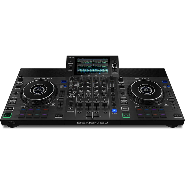 Alt view image 3 of 7 - Denon DJ SC Live 4 Standalone DJ Controller, Decksaver, Tascam TH-02, (2) XLR Cables, Shure SV100 Bundle