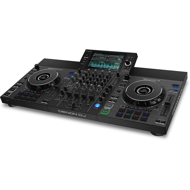 Alt view image 4 of 7 - Denon DJ SC Live 4 Standalone DJ Controller, Decksaver, Tascam TH-02, (2) XLR Cables, Shure SV100 Bundle