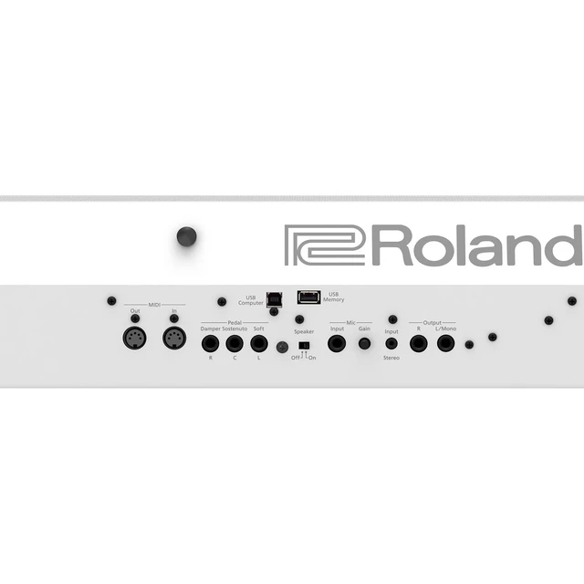 Alt view image 7 of 7 - Roland FP-90X Digital Piano (White), Stand, Bench, Rockville 88 Rolling Bag, (2) 1/4 Cables, Sustain Pedal Bundle