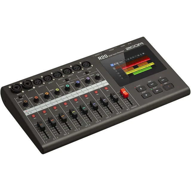 Alt view image 2 of 7 - Zoom R20 16-track Recorder/Interface, AT2020 Mic, Presonus Eris 3.5, (2) 1/4 Cables, Tascam TH02 Bundle