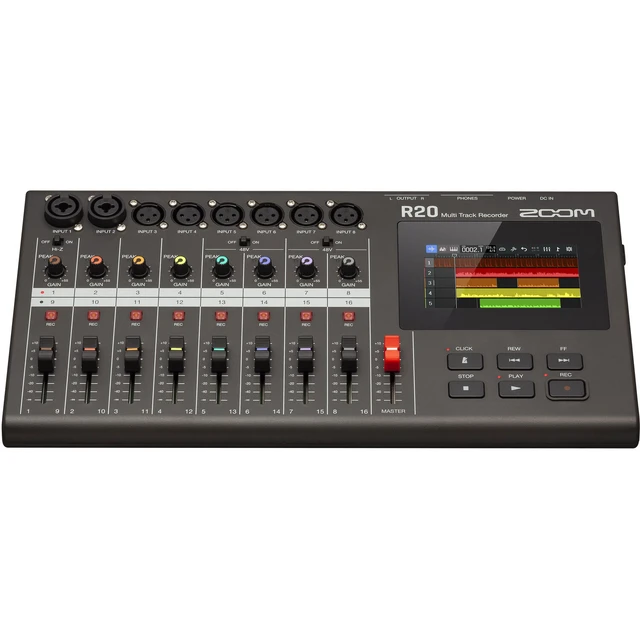 Alt view image 3 of 7 - Zoom R20 16-track Recorder/Interface, AT2020 Mic, Presonus Eris 3.5, (2) 1/4 Cables, Tascam TH02 Bundle