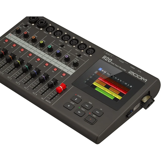 Alt view image 5 of 7 - Zoom R20 16-track Recorder/Interface, AT2020 Mic, Presonus Eris 3.5, (2) 1/4 Cables, Tascam TH02 Bundle