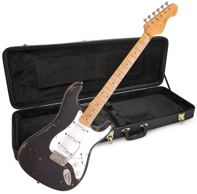Main image of Vintage V6 ICON Electric Guitar DB Black, Knox Gear Case Bundle