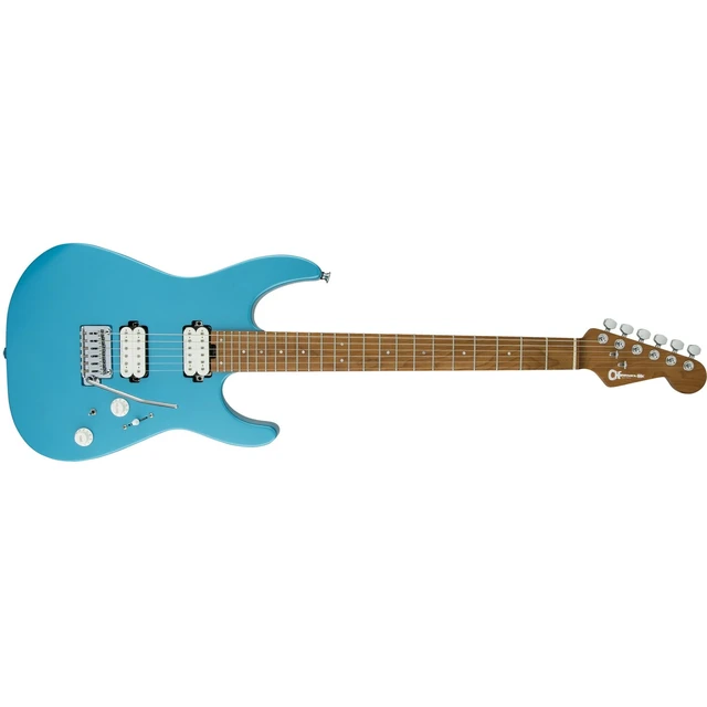 Alt view image 3 of 7 - Charvel Pro-Mod DK24 HH 2PT Electric Guitar Matte Blue Frost, Fender Frontman 10G, ErnieBall Cable, BOSS Pedal (SD-1) Bundle