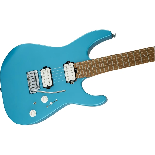 Alt view image 7 of 7 - Charvel Pro-Mod DK24 HH 2PT Electric Guitar Matte Blue Frost, Fender Frontman 10G, ErnieBall Cable, BOSS Pedal (SD-1) Bundle
