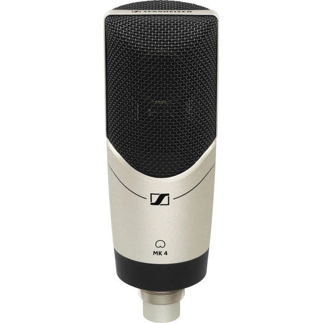 Alt view image 2 of 6 - Sennheiser MK 4 Studio Condenser Mic, Pop Filter, (2) XLR Cables Bundle