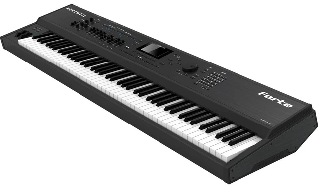 Alt view image 3 of 7 - Kurzweil Forte 88-key Stage Piano (Foot Pedal Included), LD Systems Maui 5, Studiologic VFP-2 Pedal, Keyboard Stand, Bench, Kurzweil CC-1, (2) Midi Cables, (2) 1/4 Cables Bundle