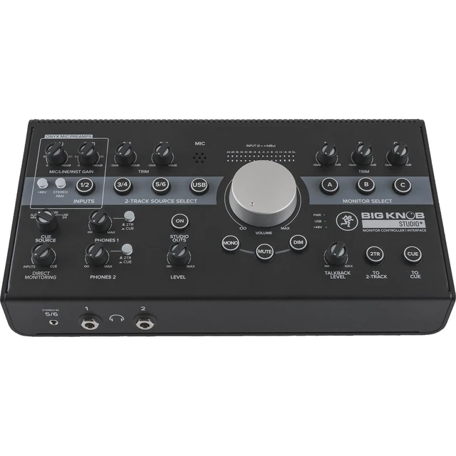 Alt view image 3 of 5 - Mackie Big Knob Studio Plus Monitor Controller, (2) Mogami XLR to 1/4 10FT Cables Bundle