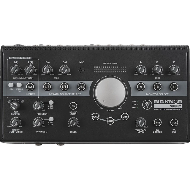 Alt view image 4 of 5 - Mackie Big Knob Studio Plus Monitor Controller, (2) Mogami XLR to 1/4 10FT Cables Bundle