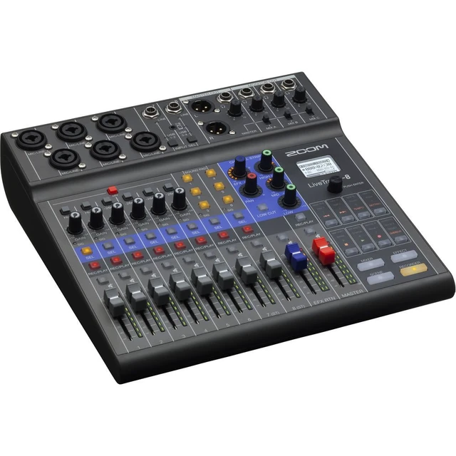 Alt view image 3 of 7 - Zoom LiveTrak L-8 Portable Mixer, Electro-Voice RE320, ATH-M20x, XLR Cable Bundle