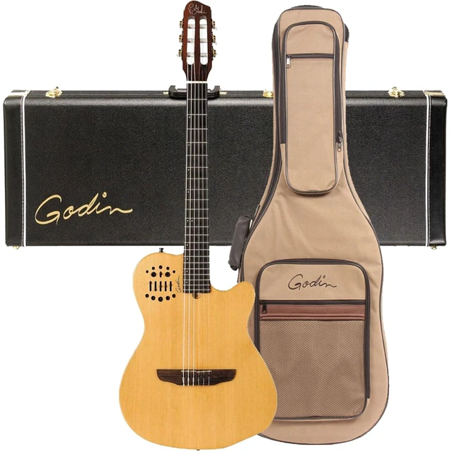 Main image of Godin (032150) ACS-SA Nylon String Cedar Top Guitar, Godin V1095 MultiAc Case Bundle