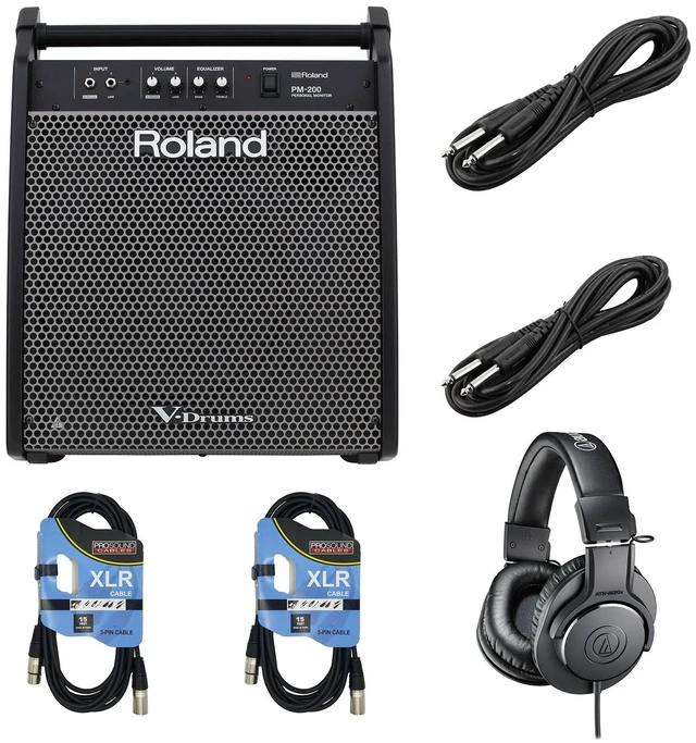 Main image of Roland PM-200 180-watt 1x12" - (2) XLR Cable - (2) 1/4 Cable - AT ATHM20X