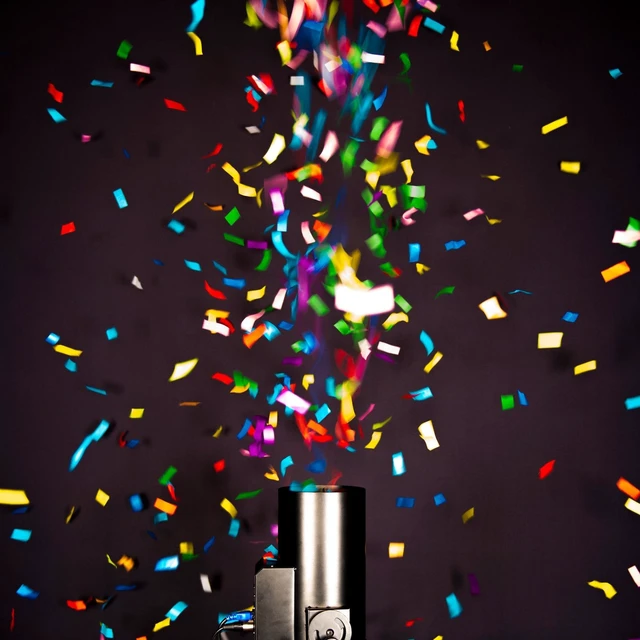 Alt view image 5 of 7 - Chauvet DJ Funfetti Confetti Launcher (Pair) - (2) Rockville Rolling Travel Bag RLB50 - (2) JPACO Metallic Confetti Refill