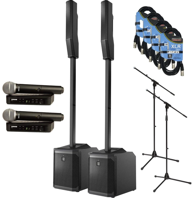 Main image of Electro-Voice EVOLVE 30M (Pair) (2) BLX24/PG58 Wireless Mic (2) Mic Stands (4) XLR Cables (2) Mic Clips