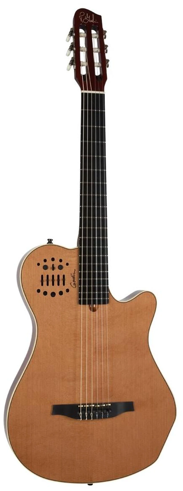 Alt view image 2 of 7 - Godin Multiac Grand Concert SA Natural HG (012817) - Godin VBGAC Gig Bag - (2) D'AddarioGuitar Strings - Pro Co EGSS-15 - D'Addario Care Kit PW-ECK-01