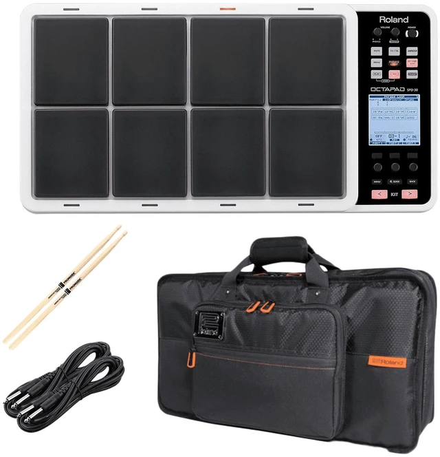 Main image of Roland OCTAPAD SPD-30 White - Roland CB-BOCT - (2) 1/4 Cables - Drum Sticks