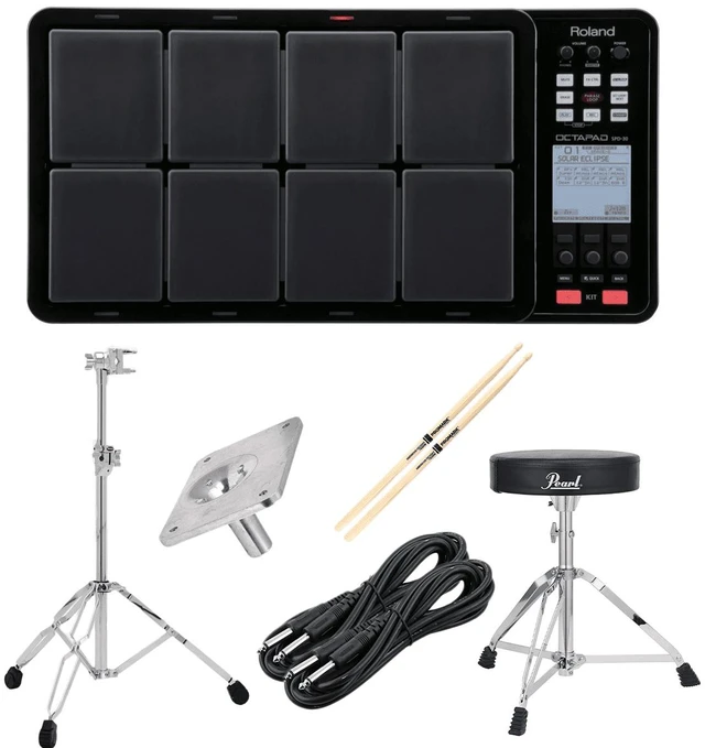 Main image of Roland OCTAPAD SPD-30 Black - Pearl Throne D50 - GIBRALTAR 6713E Stand - GIBRALTAR SC-EMMP - (2) 1/4 Cables - Drum Sticks