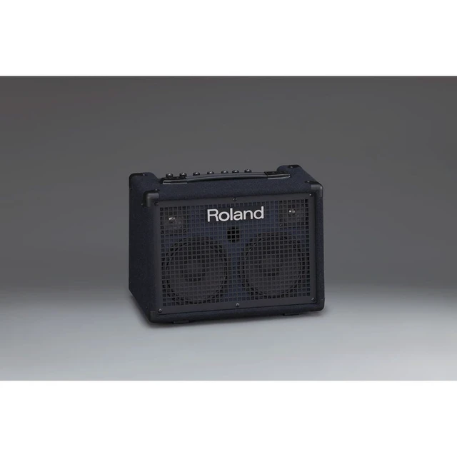 Alt view image 5 of 5 - Roland KC-220 Battery Powered Stereo Keyboard Amplifier + Dynamic Vocal Microphone + Stand and Cable.