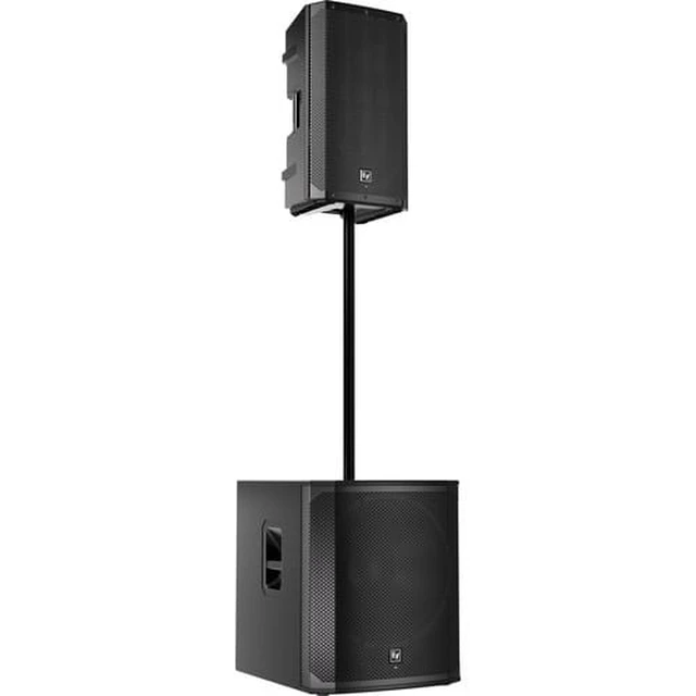 Alt view image 5 of 7 - Electro-Voice ELX200-12SP-US 12" 1200W Powered Subwoofer (Black, Single) & Adjustable Subwoofer Pole and 50FT XLR to XLR Cable