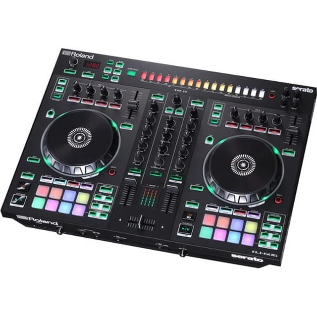 Alt view image 4 of 7 - Roland DJ-505 Serato DJ Controller with Pioneer DJ HDJ-X5 Over-Ear DJ Headphones (Black)