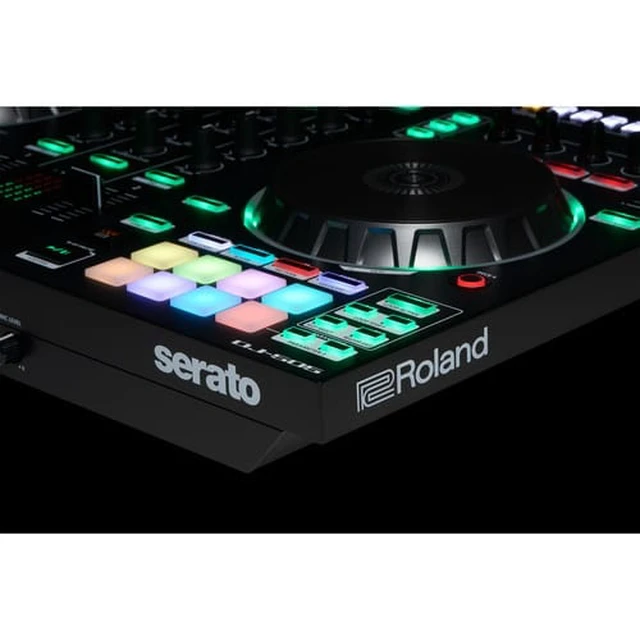 Alt view image 6 of 7 - Roland DJ-505 Serato DJ Controller with Pioneer DJ HDJ-X5 Over-Ear DJ Headphones (Black)