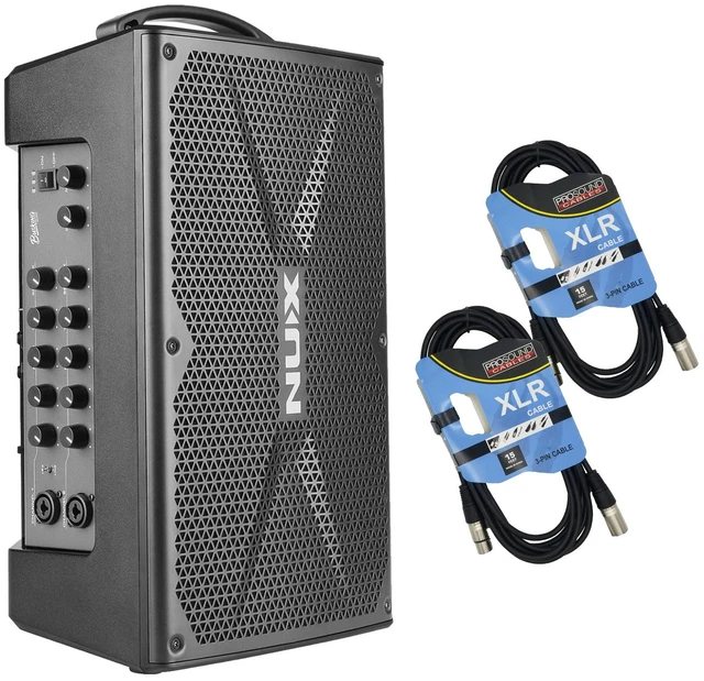 Main image of NUX Busking 200FR Battery-Powered FRFR Speaker - (2) XLR Cable Bundle