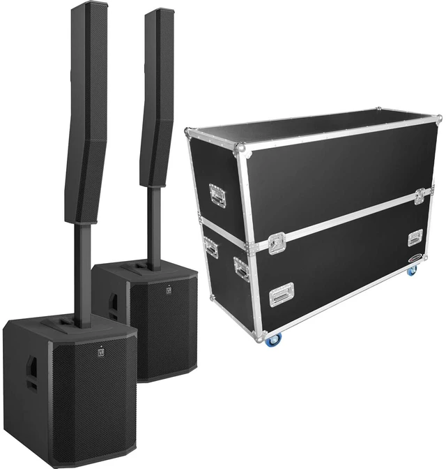 Main image of (2) Electro-Voice Evolve 90 2000W Column PA Speaker (Black) - Odyssey FZEVOLVE90W Road Case Bundle