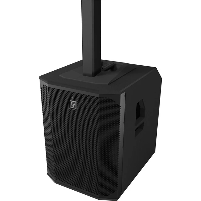 Alt view image 5 of 7 - (2) Electro-Voice Evolve 70 2000W Column PA Speaker (Black) - PSG Audio EMX16 - Facade Booth - PSG Audio MP0919 - (2) XLR Cables Bundle