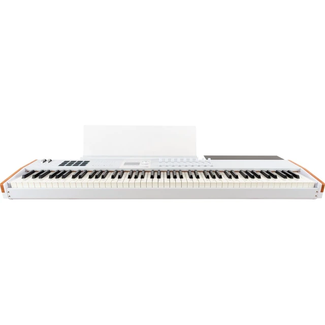 Alt view image 3 of 7 - Arturia KeyLab 88 MK3 Keyboard Controller (White) - (2) ErnieBall 1/4 Cables - (2) Midi Cables - Tascam TH02 Bundle
