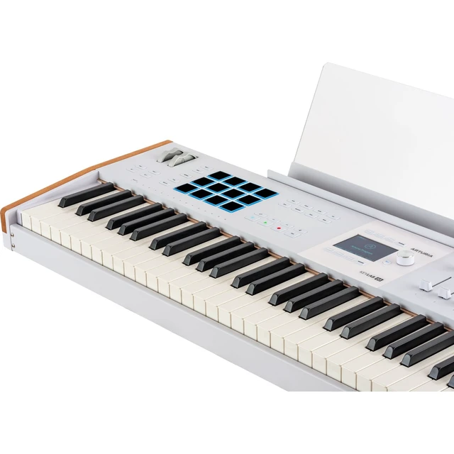 Alt view image 5 of 7 - Arturia KeyLab 88 MK3 Keyboard Controller (White) - (2) ErnieBall 1/4 Cables - (2) Midi Cables - Tascam TH02 Bundle