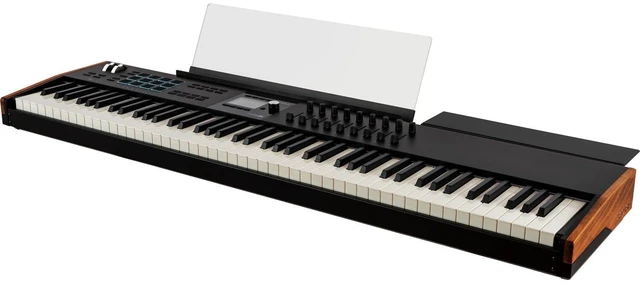 Alt view image 2 of 7 - Arturia KeyLab 88 MK3 Keyboard Controller (Black) - (2) ErnieBall 1/4 Cables - (2) Midi Cables - Tascam TH02 Bundle