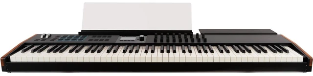 Alt view image 3 of 7 - Arturia KeyLab 88 MK3 Keyboard Controller (Black) - (2) ErnieBall 1/4 Cables - (2) Midi Cables - Tascam TH02 Bundle