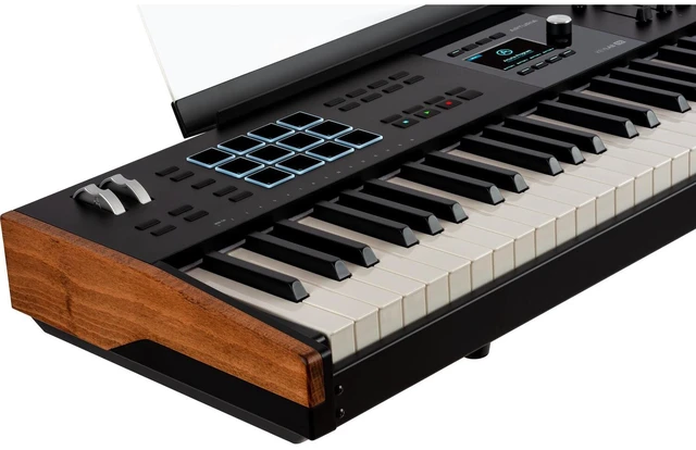 Alt view image 5 of 7 - Arturia KeyLab 88 MK3 Keyboard Controller (Black) - (2) ErnieBall 1/4 Cables - (2) Midi Cables - Tascam TH02 Bundle
