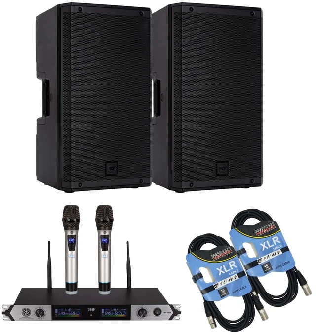 Main image of (2) RCF ART 912-A Two-Way 12 2100W Powered PA Speaker - PSG AUDIO MP0919 - (2) XLR Cables Bundle