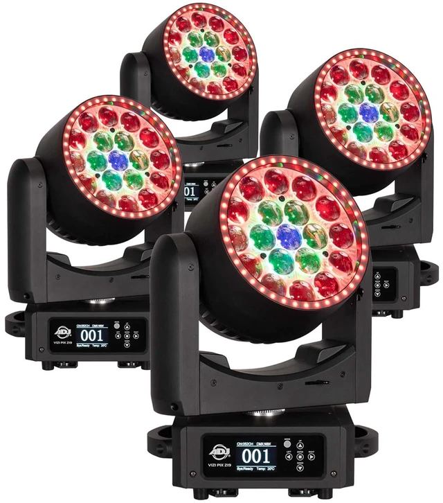 Main image of (4) American DJ Vizi Pix Z19 Moving head Wash Light Bundle