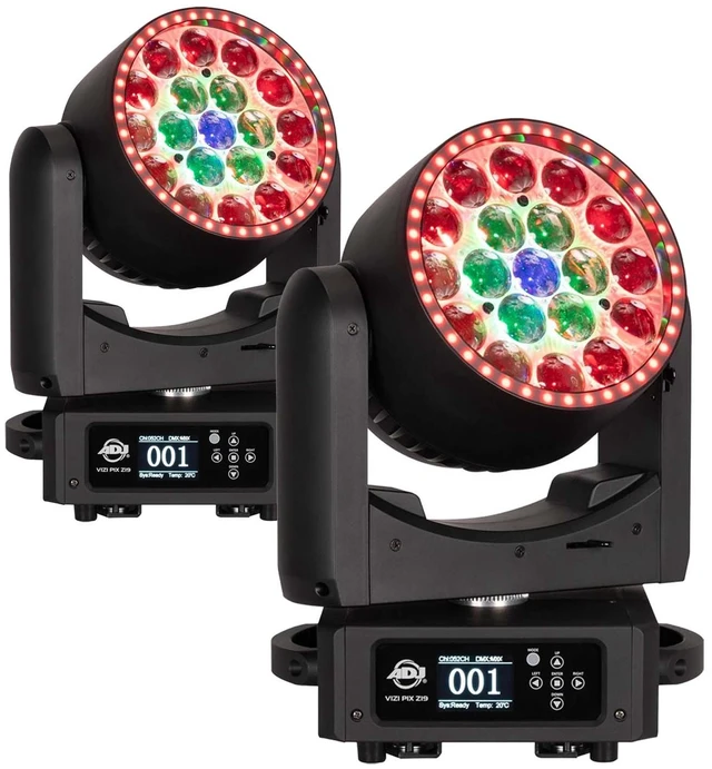 Main image of (2) American DJ Vizi Pix Z19 Moving head Wash Light Bundle