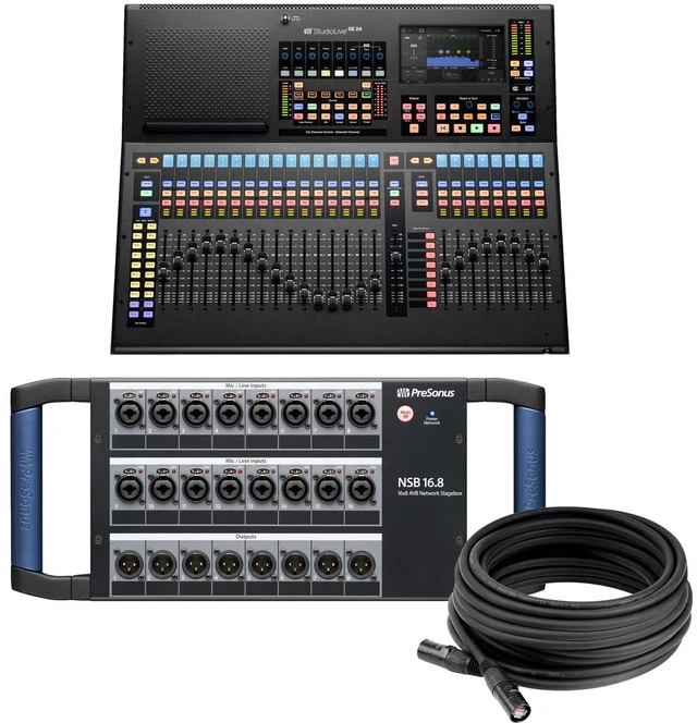 Main image of PreSonus StudioLive Series III SE 16 Digital Mixer - PreSonus NSB16.8 Stage Box - Ethercon Cable (100 Feet) Bundle