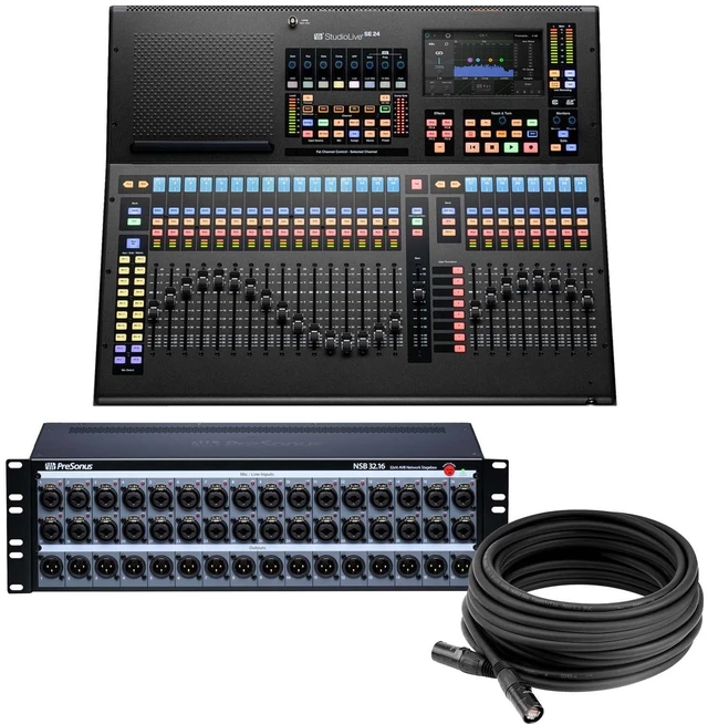 Main image of PreSonus StudioLive Series III SE 24 Digital Mixer - PreSonus NSB32.16 Stage Box - Ethercon Cable (100 Feet) Bundle