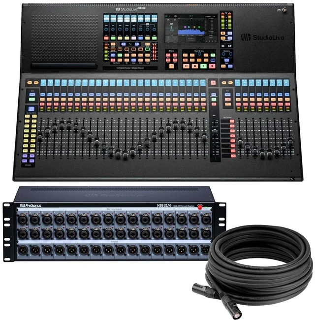 Main image of PreSonus StudioLive Series III SE 32 Digital Mixer - PreSonus NSB32.16 Stage Box - Ethercon Cable (100 Feet) Bundle