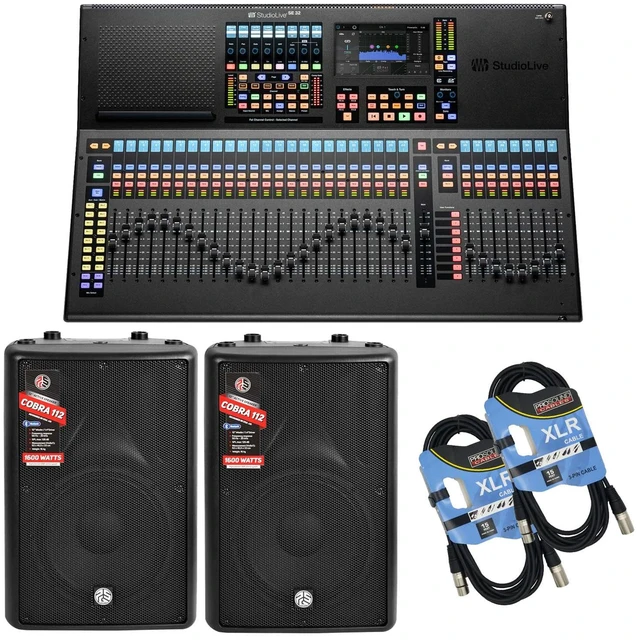 Main image of PreSonus StudioLive Series III SE 32 Digital Mixer - (2) PSG AUDIO Cobra 112 - (2) XLR Cables Bundle