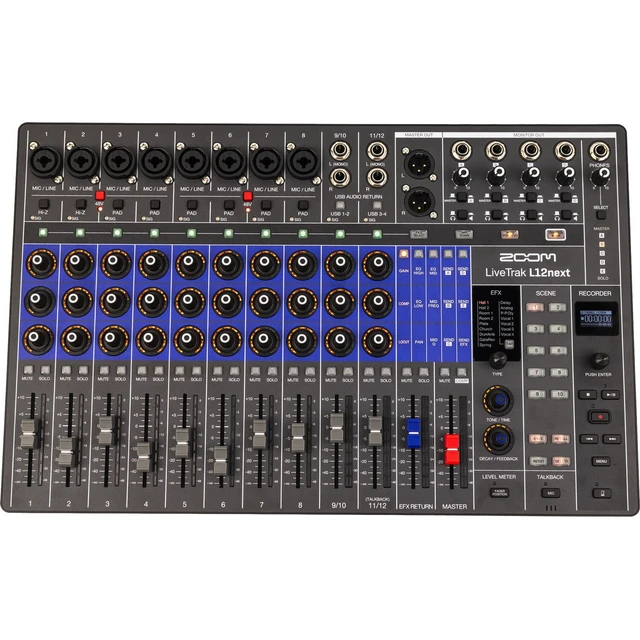 Alt view image 3 of 7 - Zoom LiveTrak L12Next Digital Mixer/Recorder