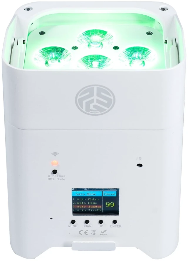 Main image of PSG Audio BP-6X18-W - 6x18W (108W) RGBWA+UV Wireless Battery Powered Par Light (White)