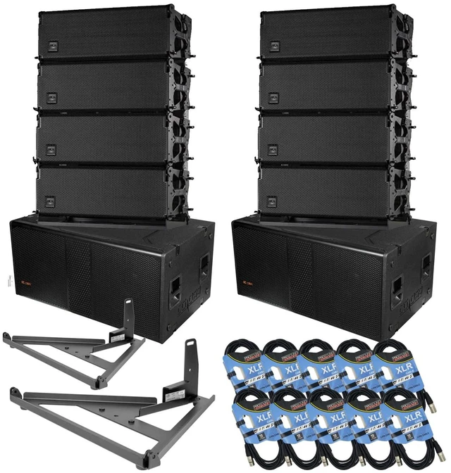 Main image of (8) DAS Audio Event-28A - (2) Pro DG S218A Sub (2) AX-EV28 - (10) XLR Cables Bundle