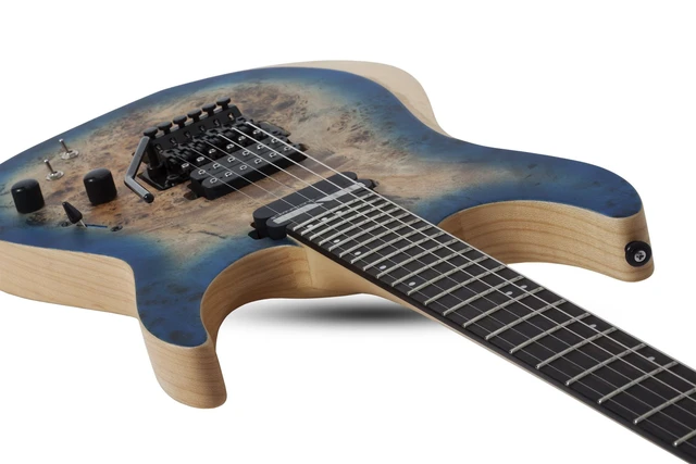 Alt view image 3 of 7 - Schecter Reaper-6 FR-S Electric Guitar Satin Sky Burst - Gator GL-ELECTRIC Case - Guitar Cable 1/4 Bundle
