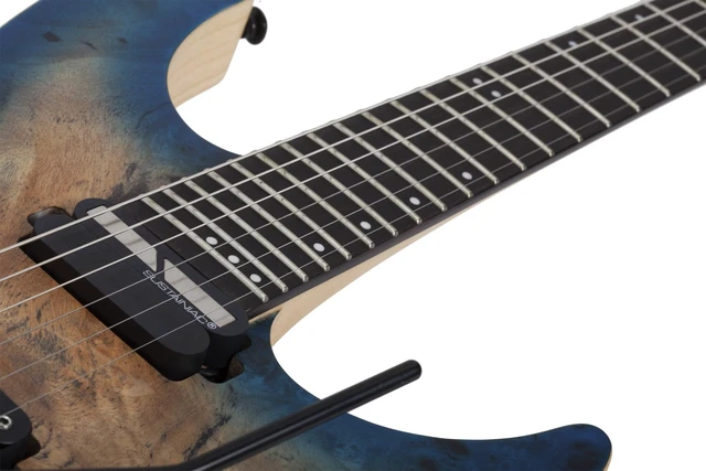 Alt view image 6 of 7 - Schecter Reaper-6 FR-S Electric Guitar Satin Sky Burst - Gator GL-ELECTRIC Case - Guitar Cable 1/4 Bundle